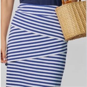 J. McLaughlin Nicola Blue and White Skirt